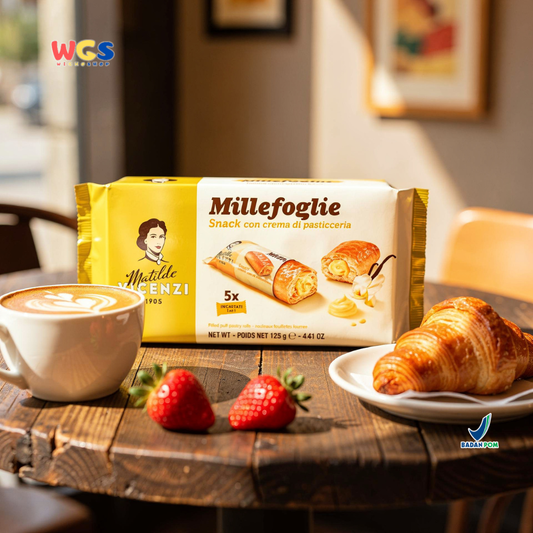 Matilde Vicenzi Millefoglie Snack Cream Pastry 125g (5 pcs) – Authentic Italian Pastry