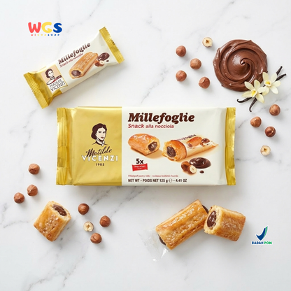Matilde Vicenzi Millefoglie D'Italia Mini Puff Hazelnut Cream Biscuits