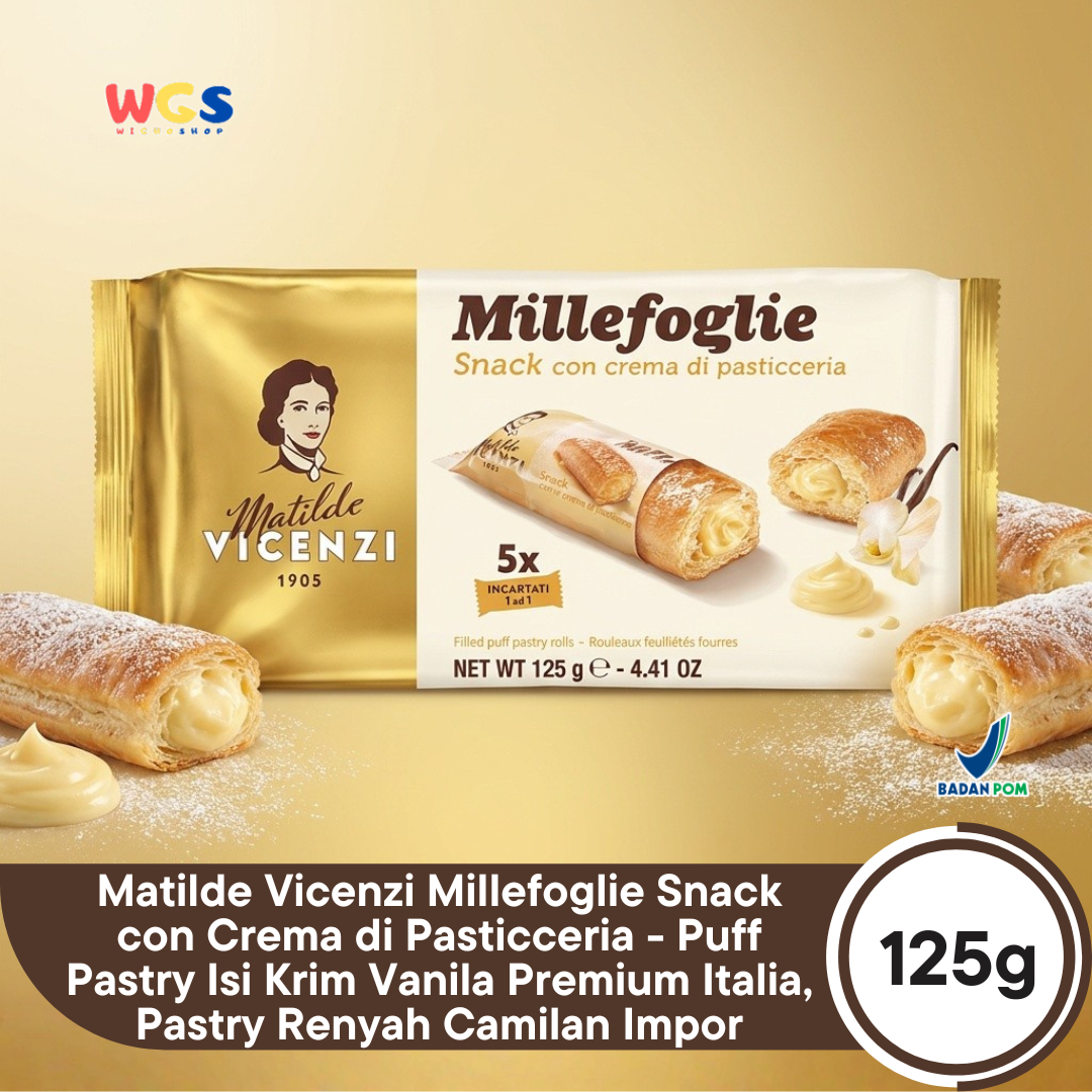 Matilde Vicenzi Millefoglie D'Italia Mini Puff Vanilla Cream Biscuits