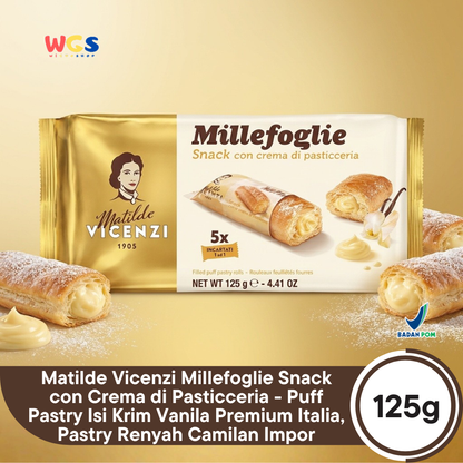 Matilde Vicenzi Millefoglie D'Italia Mini Puff Vanilla Cream Biscuits