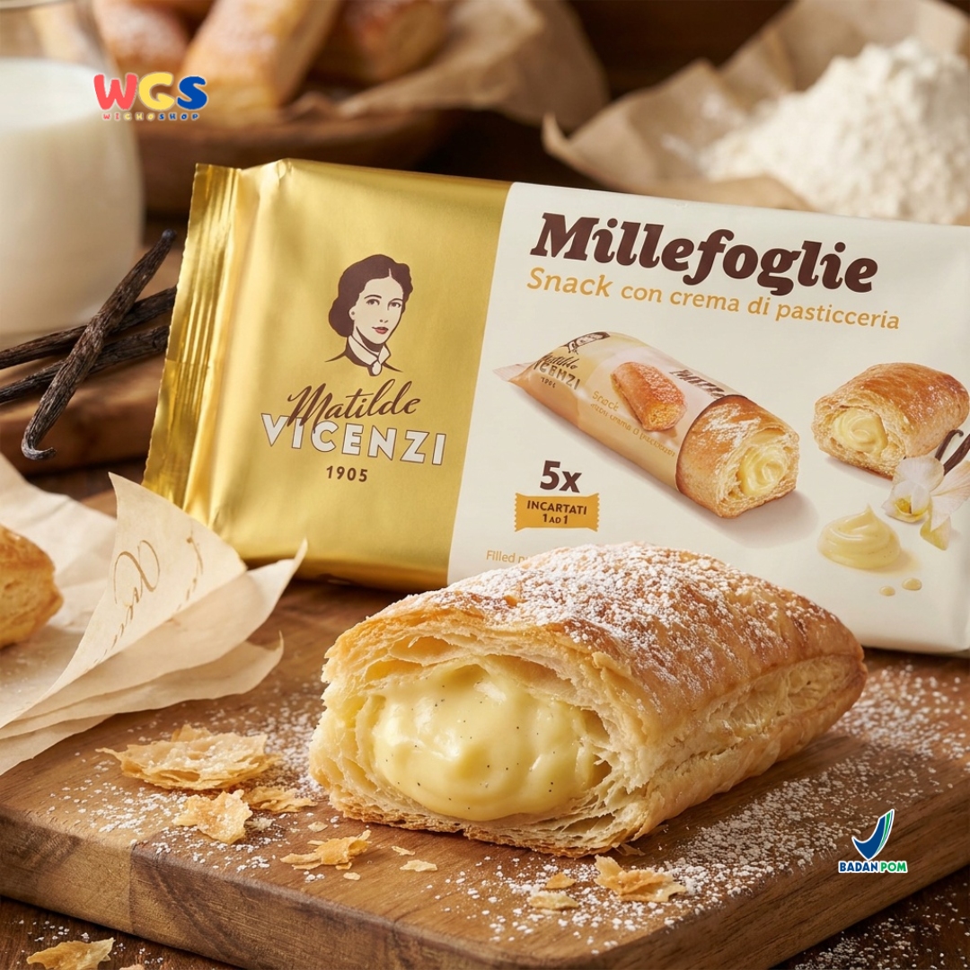 Matilde Vicenzi Millefoglie D'Italia Mini Puff Vanilla Cream Biscuits