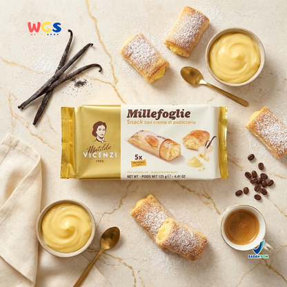 Matilde Vicenzi Millefoglie D'Italia Mini Puff Vanilla Cream Biscuits
