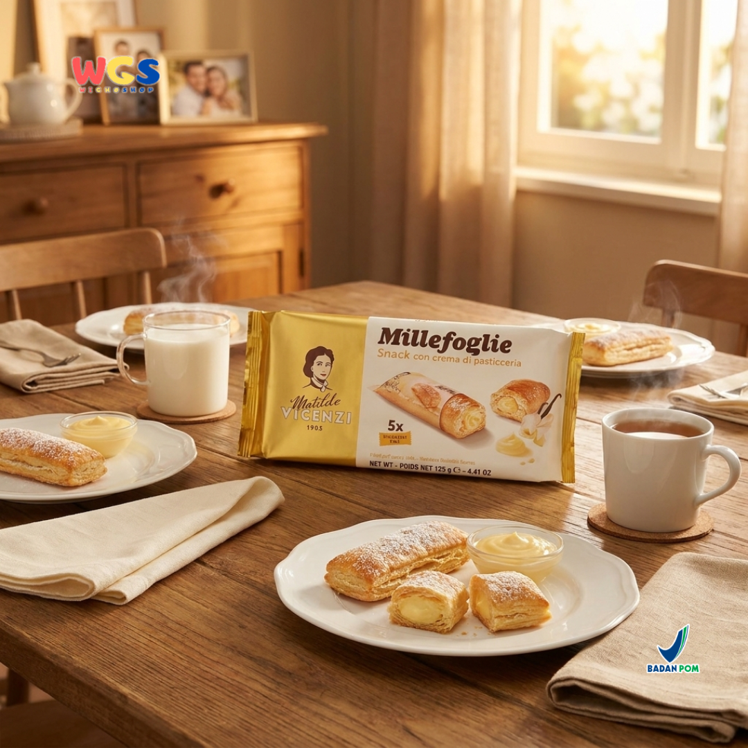 Matilde Vicenzi Millefoglie D'Italia Mini Puff Vanilla Cream Biscuits