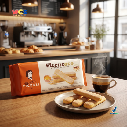 Vicenzovo Italian Ladyfingers 200g – Traditional Soft Biscuits for Tiramisu &amp; Various Desserts