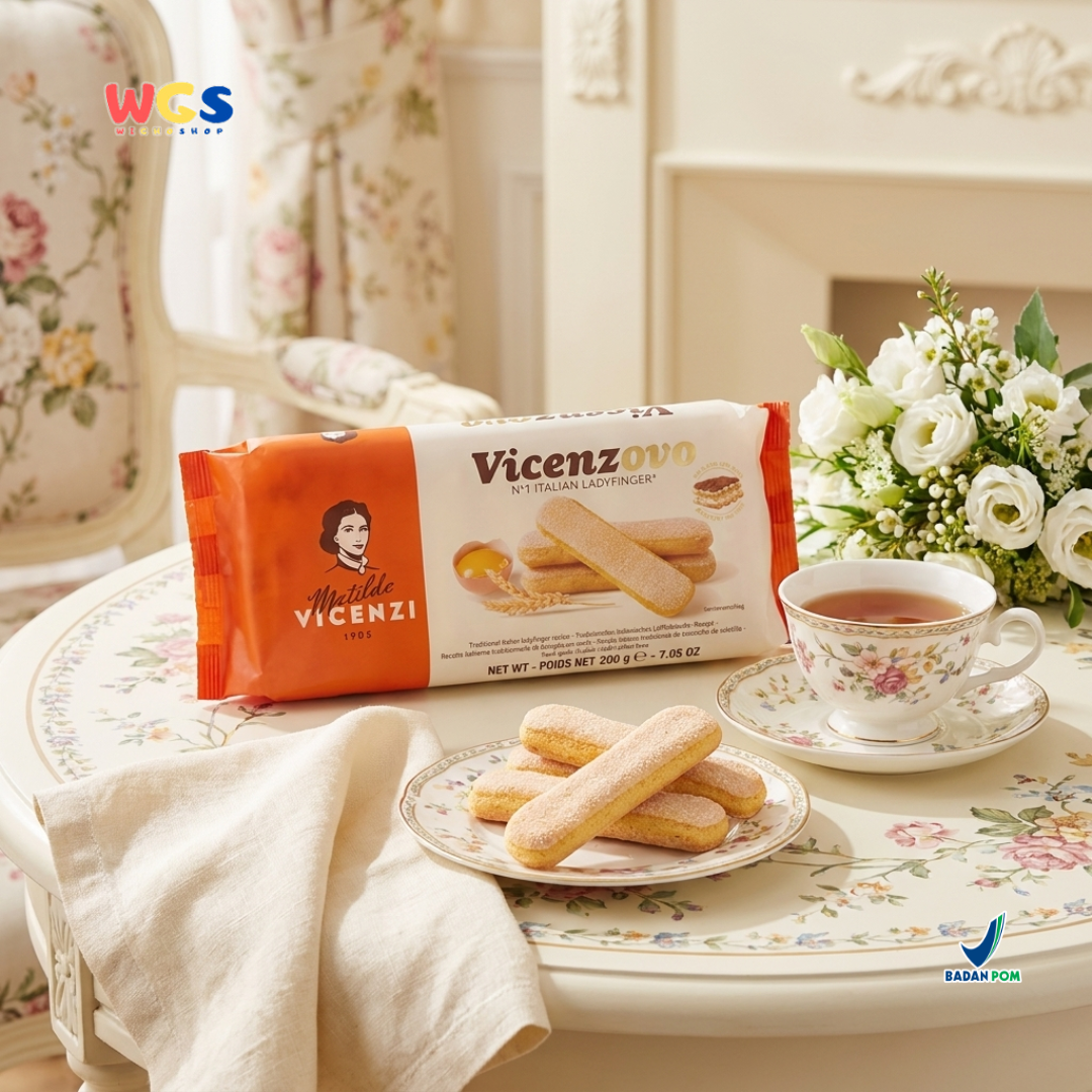 Vicenzovo Italian Ladyfingers 200g – Traditional Soft Biscuits for Tiramisu &amp; Various Desserts