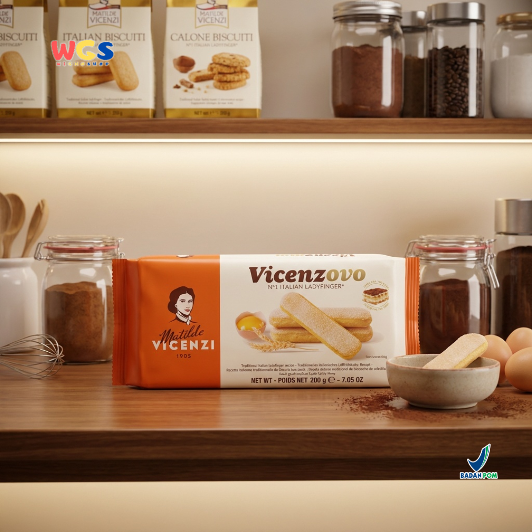 Vicenzovo Italian Ladyfingers 200g – Traditional Soft Biscuits for Tiramisu &amp; Various Desserts