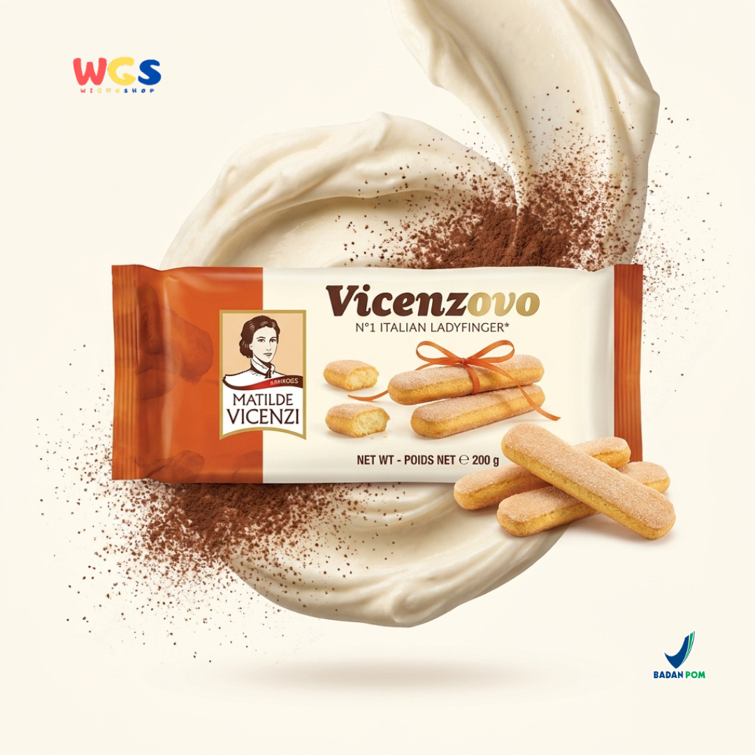 Vicenzovo Italian Ladyfingers 200g – Traditional Soft Biscuits for Tiramisu &amp; Various Desserts