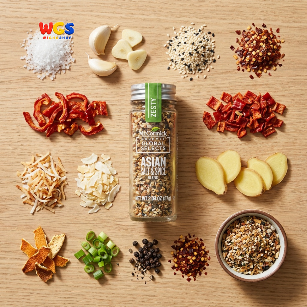 McCormick Gourmet Global Selects Asian Salt & Spice Blend 57g - Bumbu Tabur Asia Nasi Sushi Seafood Mie Sayur