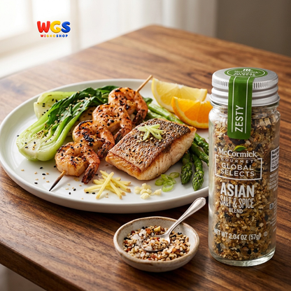 McCormick Gourmet Global Selects Asian Salt & Spice Blend 57g - Bumbu Tabur Asia Nasi Sushi Seafood Mie Sayur