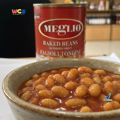 Meglio Baked Beans Fagioli Tondini 425g - Kacang Merah dalam Saus Tomat Kaleng