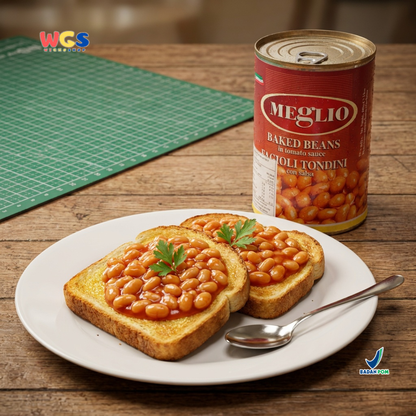 Meglio Baked Beans in Tomato Sauce 400g - Kacang Merah Saus Tomat Siap Saji