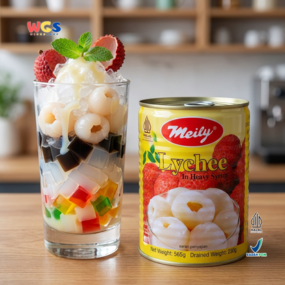 Meily Lychee in Heavy Syrup Premium Grade 565 gr - Canned Lychee Fruit