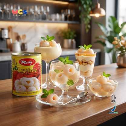 Meily Lychee in Heavy Syrup Premium Grade 565 gr - Canned Lychee Fruit