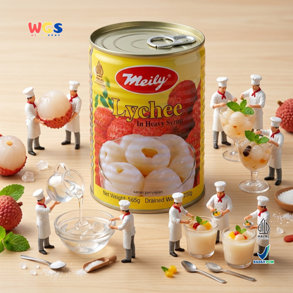 Meily Lychee in Heavy Syrup Premium Grade 565 gr - Canned Lychee Fruit