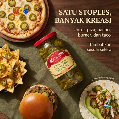 Mezzetta Sliced ​​Tamed Jalapeño Peppers 473 mL – Medium Spicy, Delicious, and Versatile Sliced ​​Jalapeños