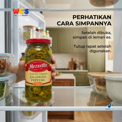 Mezzetta Sliced ​​Tamed Jalapeño Peppers 473 mL – Medium Spicy, Delicious, and Versatile Sliced ​​Jalapeños
