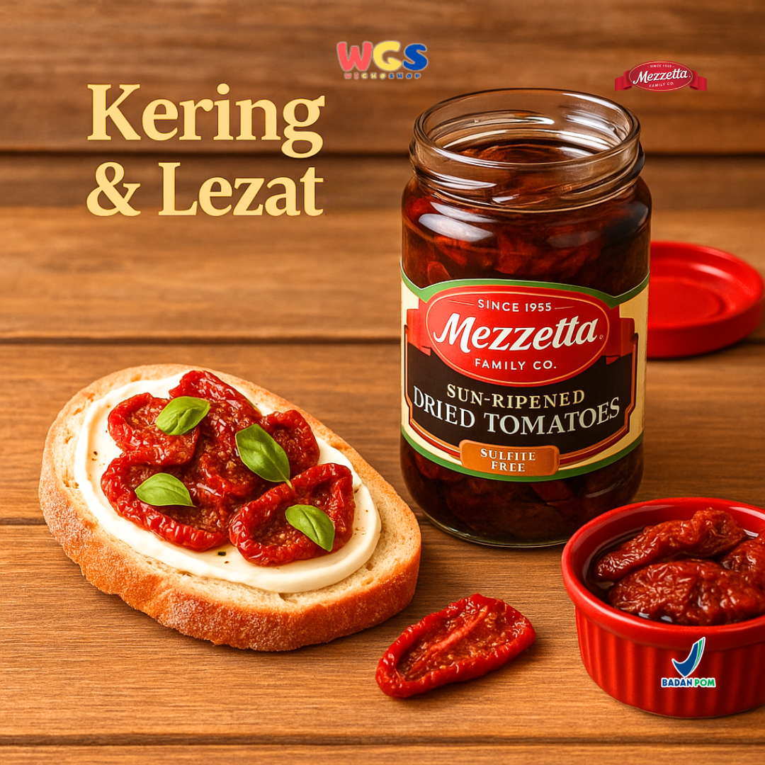 Mezzetta Sun-Ripened Dried Tomatoes 227g – Tomat Kering Premium Bebas Sulfit