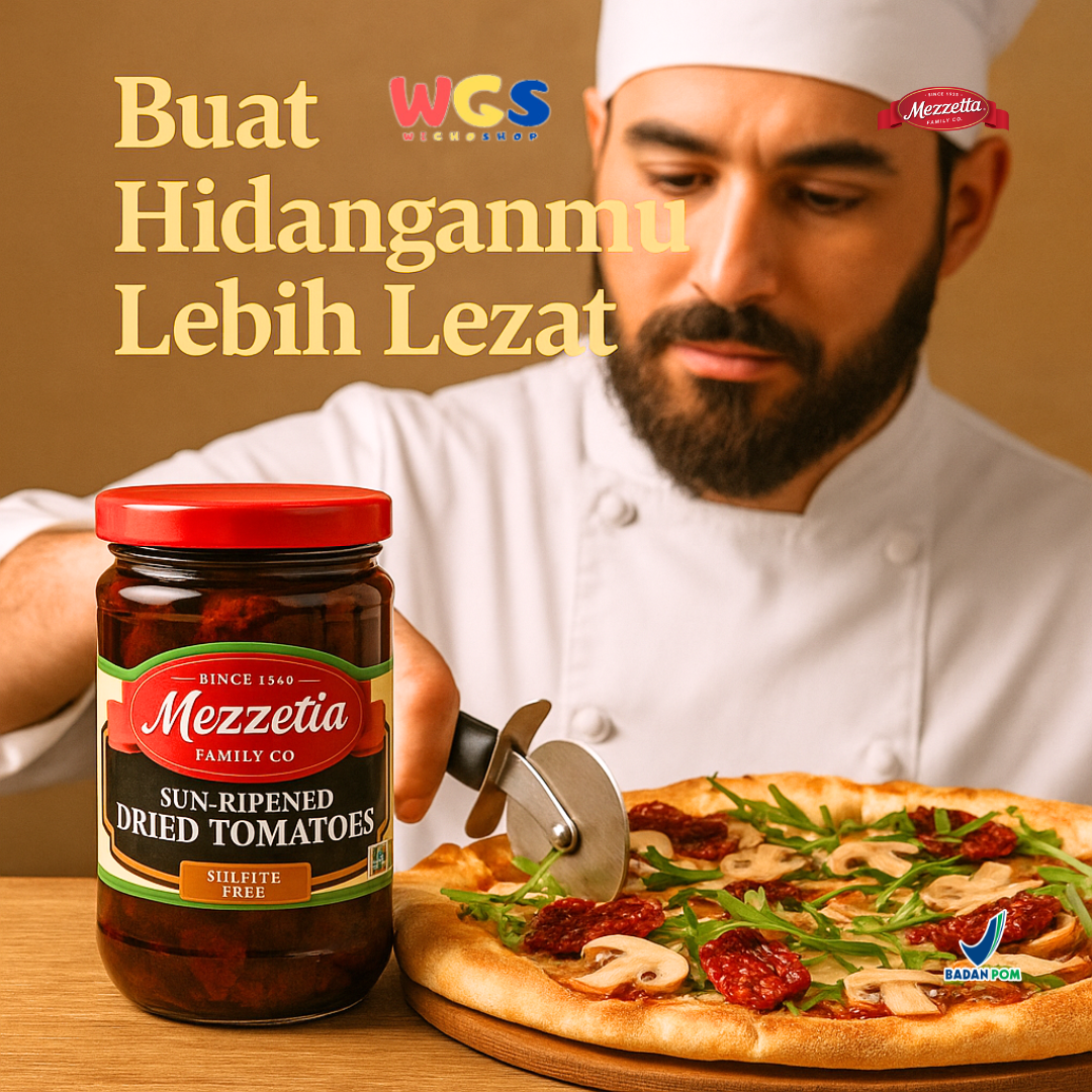 Mezzetta Sun-Ripened Dried Tomatoes 227g – Tomat Kering Premium Bebas Sulfit