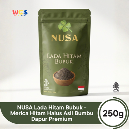 NUSA Lada Hitam Bubuk 250g - Merica Hitam Halus Asli Bumbu Dapur Premium