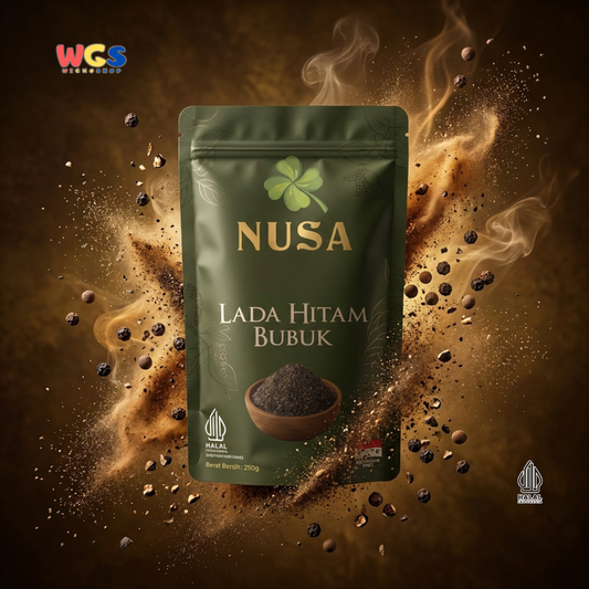 NUSA Lada Hitam Bubuk 250g - Merica Hitam Halus Asli Bumbu Dapur Premium