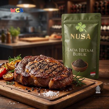 NUSA Lada Hitam Bubuk 250g - Merica Hitam Halus Asli Bumbu Dapur Premium