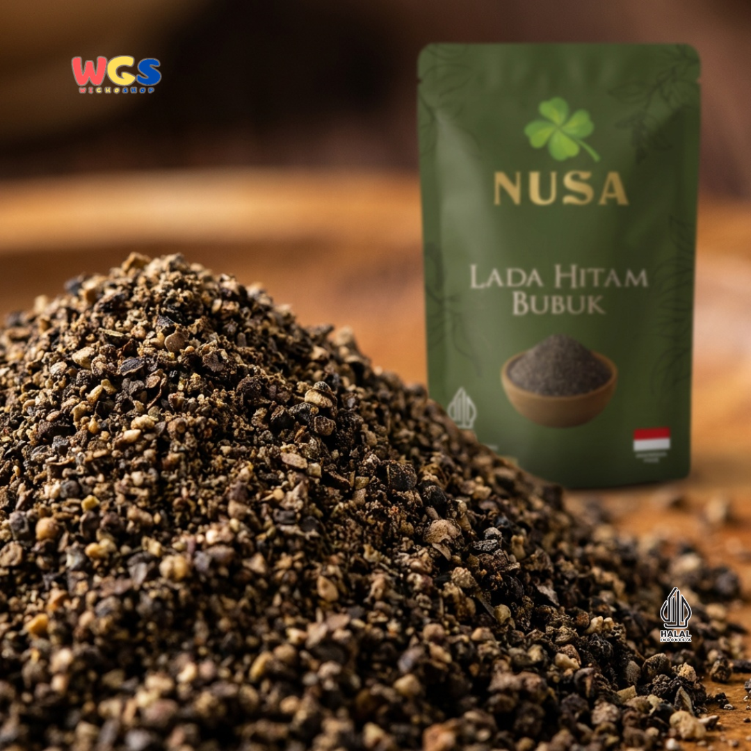 NUSA Lada Hitam Bubuk 250g - Merica Hitam Halus Asli Bumbu Dapur Premium