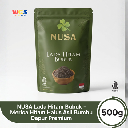 NUSA Lada Hitam Bubuk 500g - Merica Hitam Halus Asli Bumbu Dapur Premium