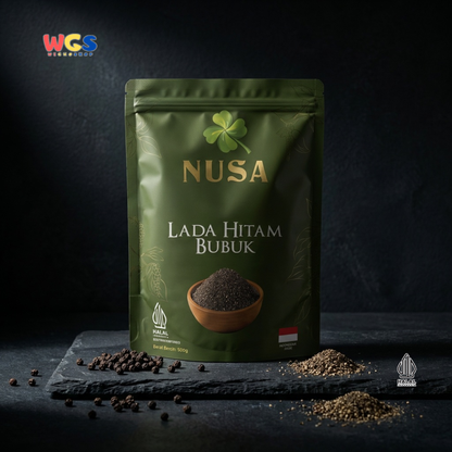 NUSA Lada Hitam Bubuk 500g - Merica Hitam Halus Asli Bumbu Dapur Premium
