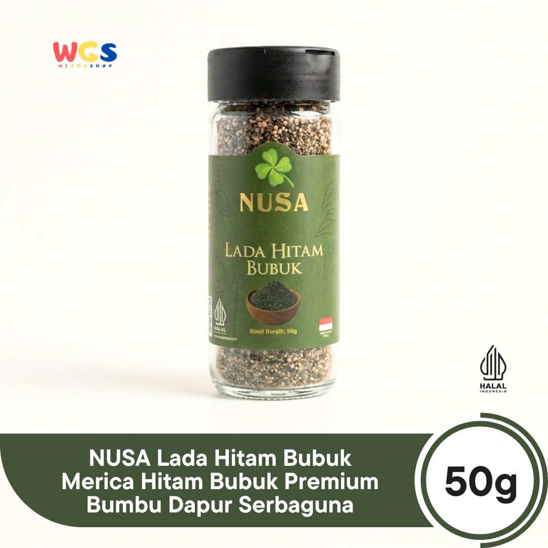 NUSA Lada Hitam Bubuk 50g - Merica Hitam Bubuk Premium Bumbu Dapur Serbaguna