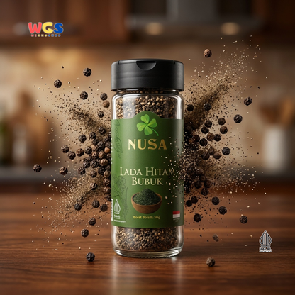 NUSA Lada Hitam Bubuk 50g - Merica Hitam Bubuk Premium Bumbu Dapur Serbaguna