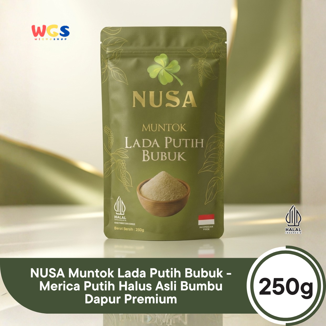 NUSA Muntok Lada Putih Bubuk 250g - Merica Putih Halus Asli Bumbu Dapur Premium