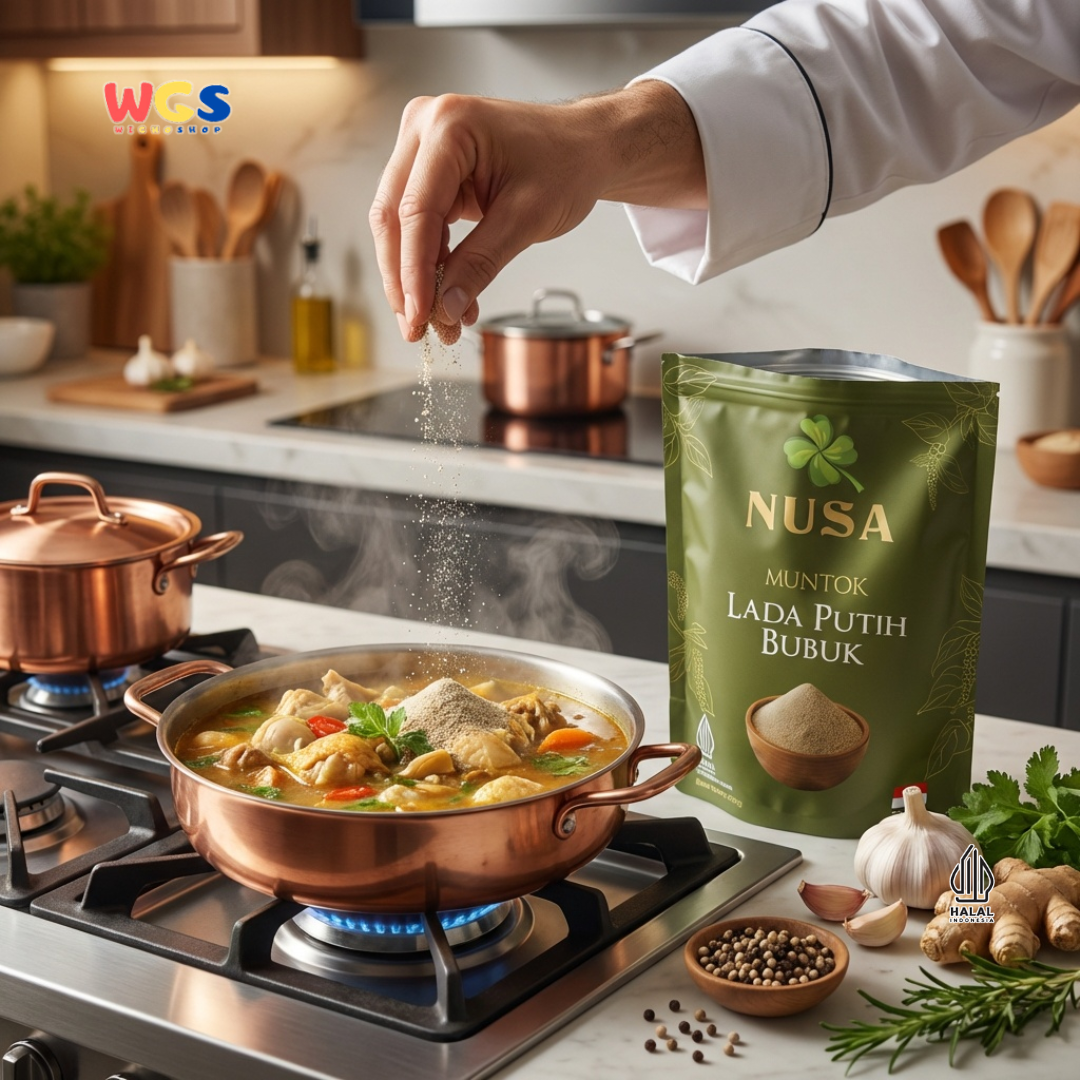 NUSA Muntok Lada Putih Bubuk 500g - Merica Putih Halus Asli Bumbu Dapur Premium