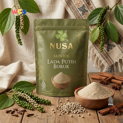 NUSA Muntok Lada Putih Bubuk 500g - Merica Putih Halus Asli Bumbu Dapur Premium