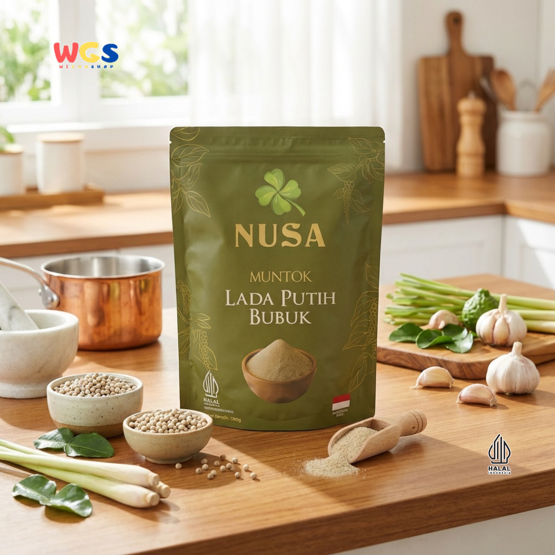 NUSA Muntok Lada Putih Bubuk 500g - Merica Putih Halus Asli Bumbu Dapur Premium