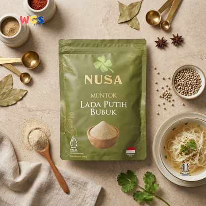 NUSA Muntok Lada Putih Bubuk 500g - Merica Putih Halus Asli Bumbu Dapur Premium