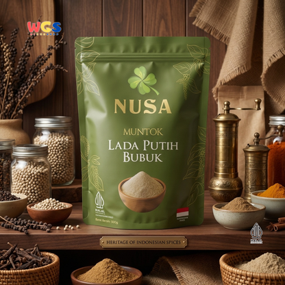 NUSA Muntok Lada Putih Bubuk 500g - Merica Putih Halus Asli Bumbu Dapur Premium