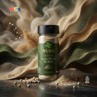 NUSA Muntok Lada Putih Bubuk 55g - Merica Putih Halus Asli Bumbu Dapur Premium