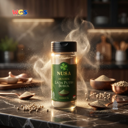 NUSA Muntok Lada Putih Bubuk 55g - Merica Putih Halus Asli Bumbu Dapur Premium