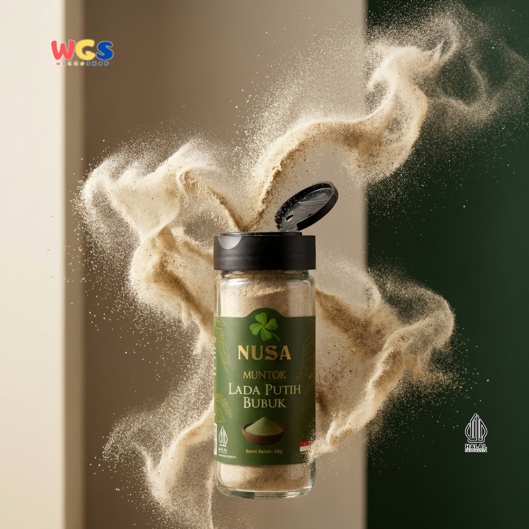 NUSA Muntok Lada Putih Bubuk 55g - Merica Putih Halus Asli Bumbu Dapur Premium