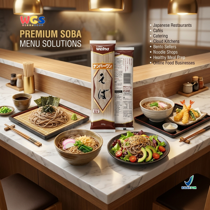 Nisshin Seifun Welna Soba Number One 200g - Mie Soba Jepang Kering Buckwheat Noodle Kuah Dingin Zaru Soba Sup Salad Noodle