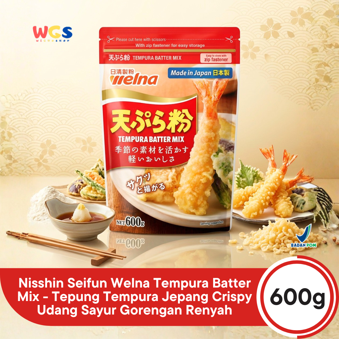 Nisshin Seifun Welna Tempura Batter Mix 600g - Tepung Tempura Jepang Crispy Udang Sayur Gorengan Renyah