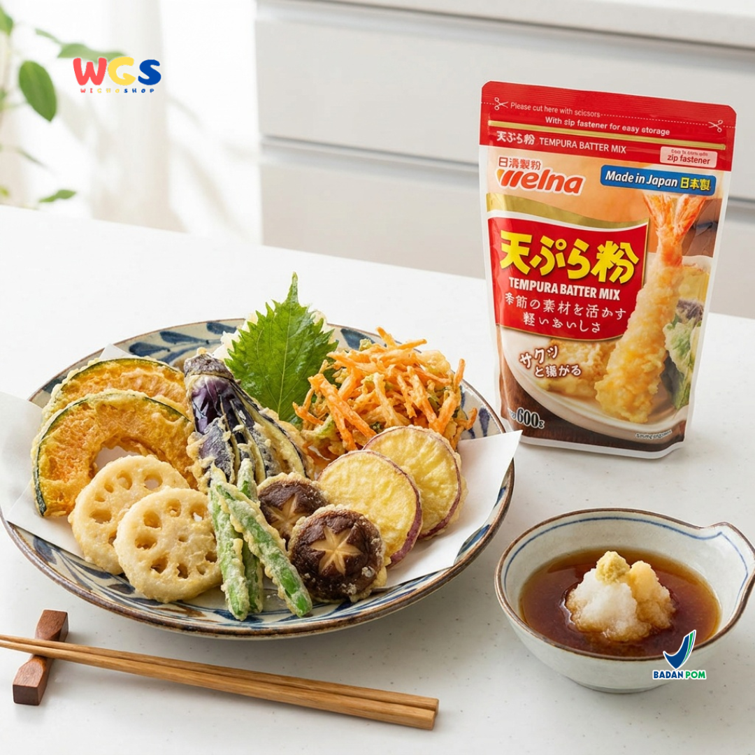 Nisshin Seifun Welna Tempura Batter Mix 600g - Tepung Tempura Jepang Crispy Udang Sayur Gorengan Renyah