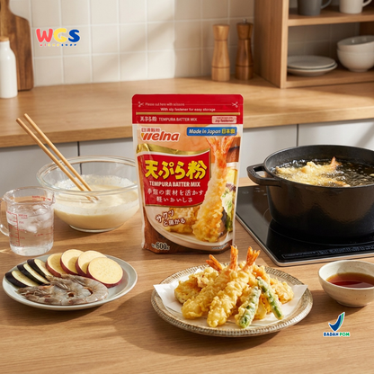 Nisshin Seifun Welna Tempura Batter Mix 600g - Tepung Tempura Jepang Crispy Udang Sayur Gorengan Renyah