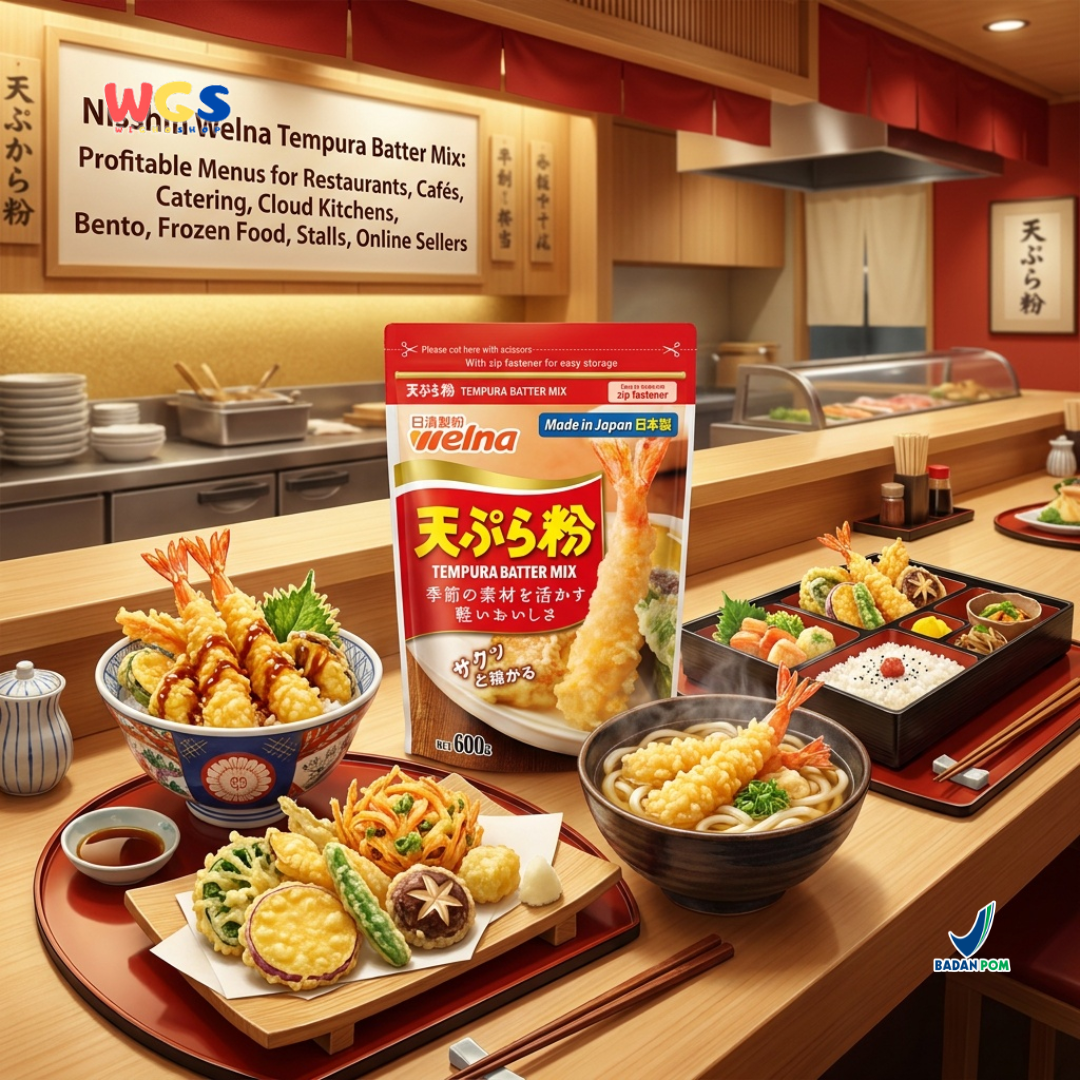 Nisshin Seifun Welna Tempura Batter Mix 600g - Tepung Tempura Jepang Crispy Udang Sayur Gorengan Renyah