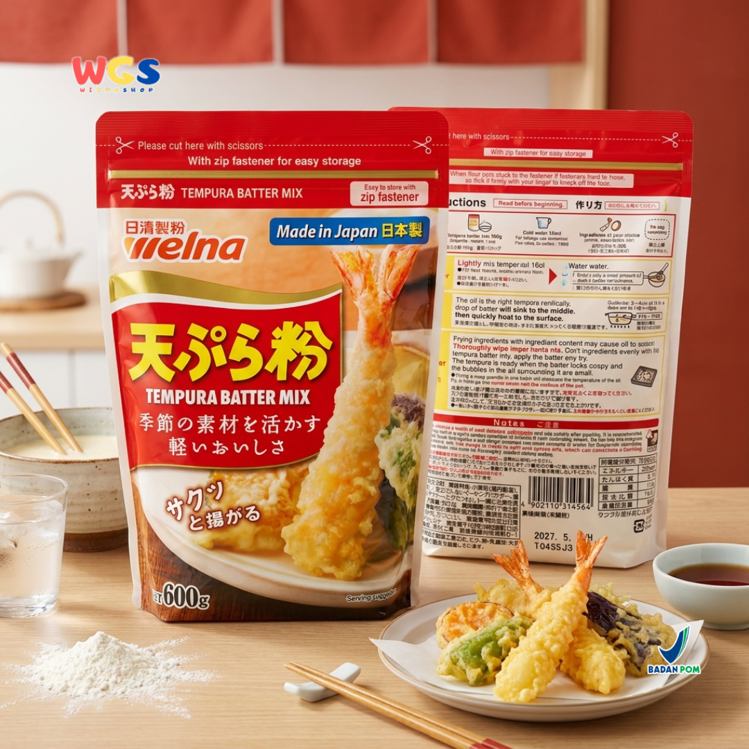 Nisshin Seifun Welna Tempura Batter Mix 600g - Tepung Tempura Jepang Crispy Udang Sayur Gorengan Renyah