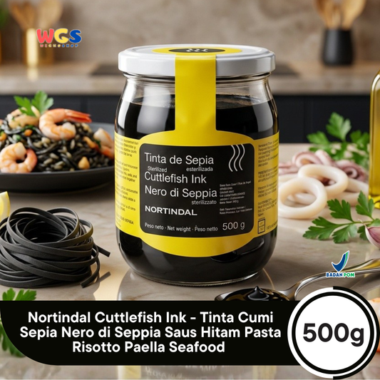 Nortindal Cuttlefish Ink 500g - Tinta Cumi Sepia Nero di Seppia Saus Hitam Pasta Risotto Paella Seafood