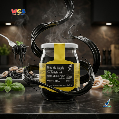 Nortindal Tinta de Sepia Cuttlefish Ink 500g – Authentic Spanish Sterile Squid Ink for Paella &amp; Pasta
