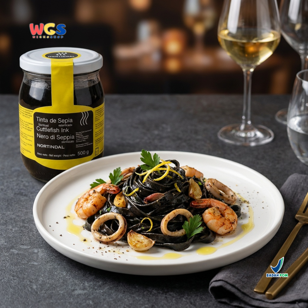 Nortindal Tinta de Sepia Cuttlefish Ink 500g – Authentic Spanish Sterile Squid Ink for Paella &amp; Pasta