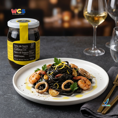 Nortindal Tinta de Sepia Cuttlefish Ink 500g – Authentic Spanish Sterile Squid Ink for Paella &amp; Pasta