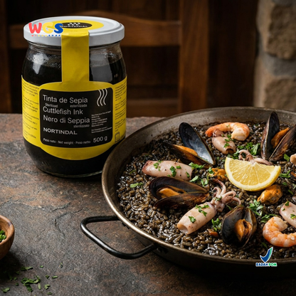 Nortindal Tinta de Sepia Cuttlefish Ink 500g – Authentic Spanish Sterile Squid Ink for Paella &amp; Pasta